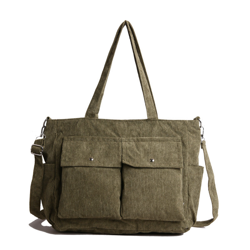 WoSpacious Corduroy Utility Tote Bag Brehn