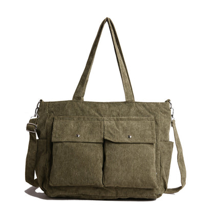 WoSpacious Corduroy Utility Tote Bag Brehn