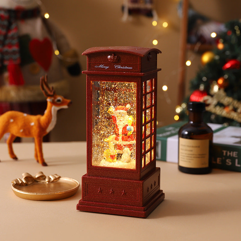 Nostalgische Weihnachtslaterne mit Schneemann-Motiv Brehn