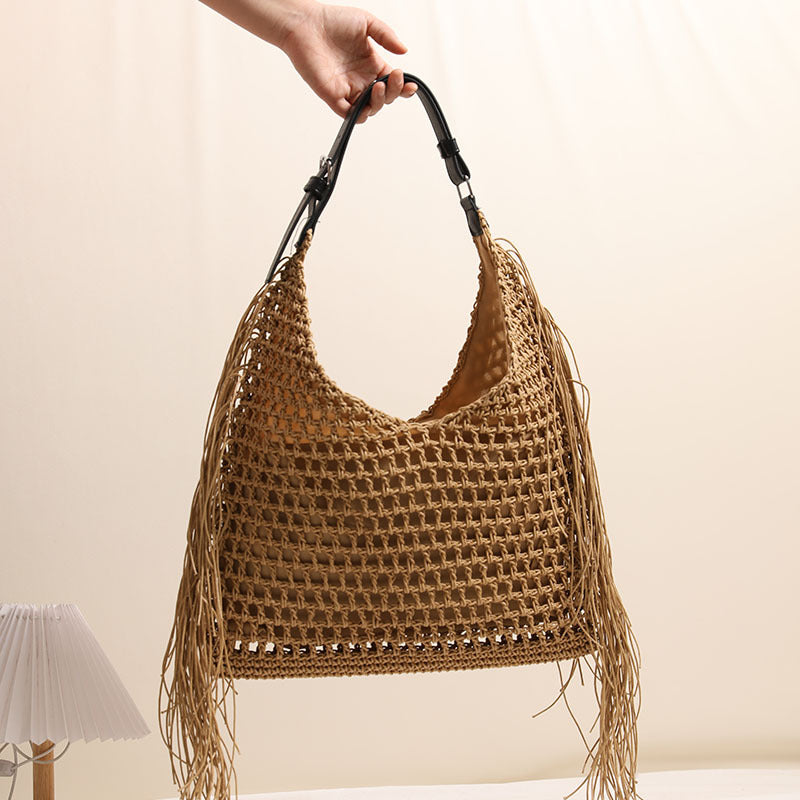 Damen Handtasche mit auffälligen Fransen Brehn