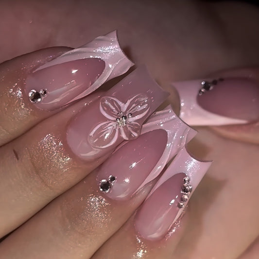 3D Floral Acryl Nagelerweiterungen Brehn