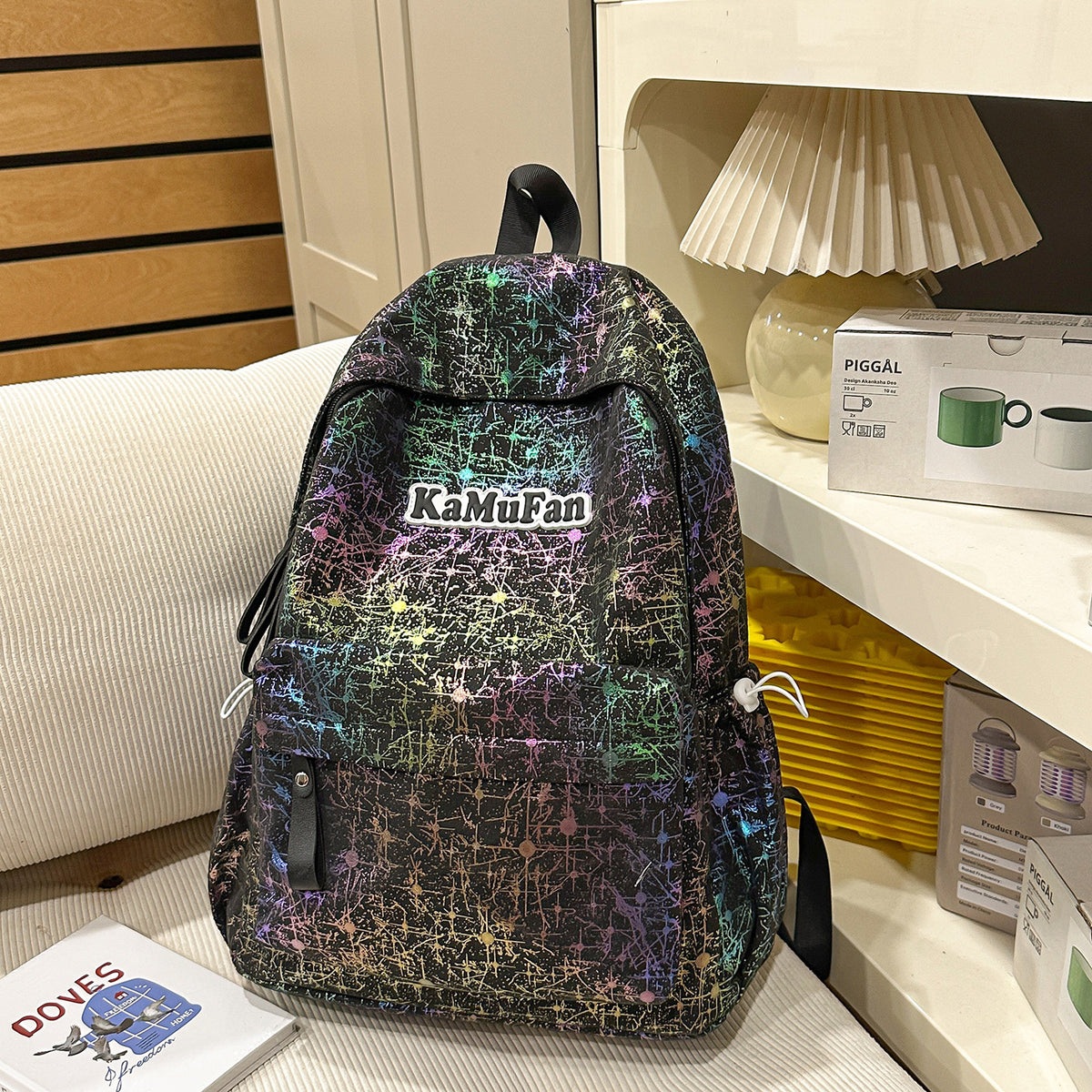 Trendy Freizeit-Rucksack mit Schlüsselanhänger Brehn