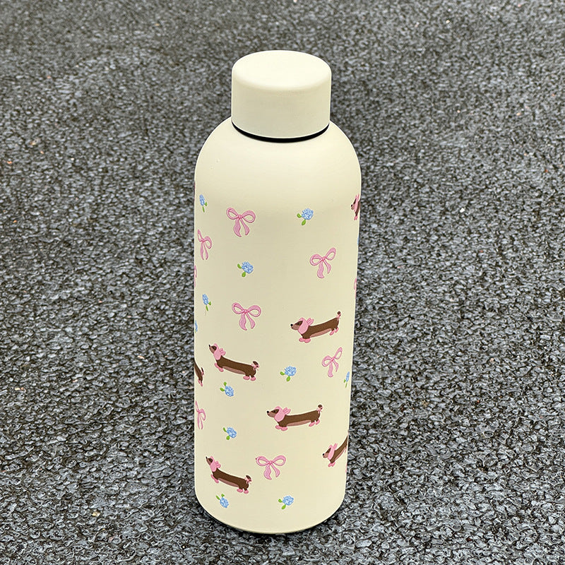 Damen Isolier-Trinkflasche mit floralem Design und hygienischem Verschlusssystem Brehn