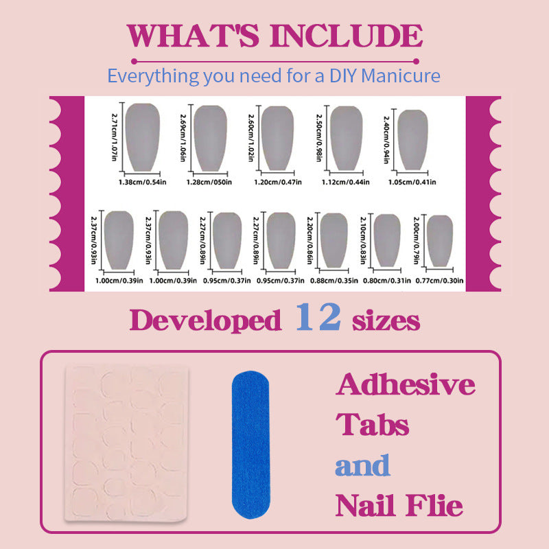 Kunstnagelset mit elegantem French-Tip Design Brehn