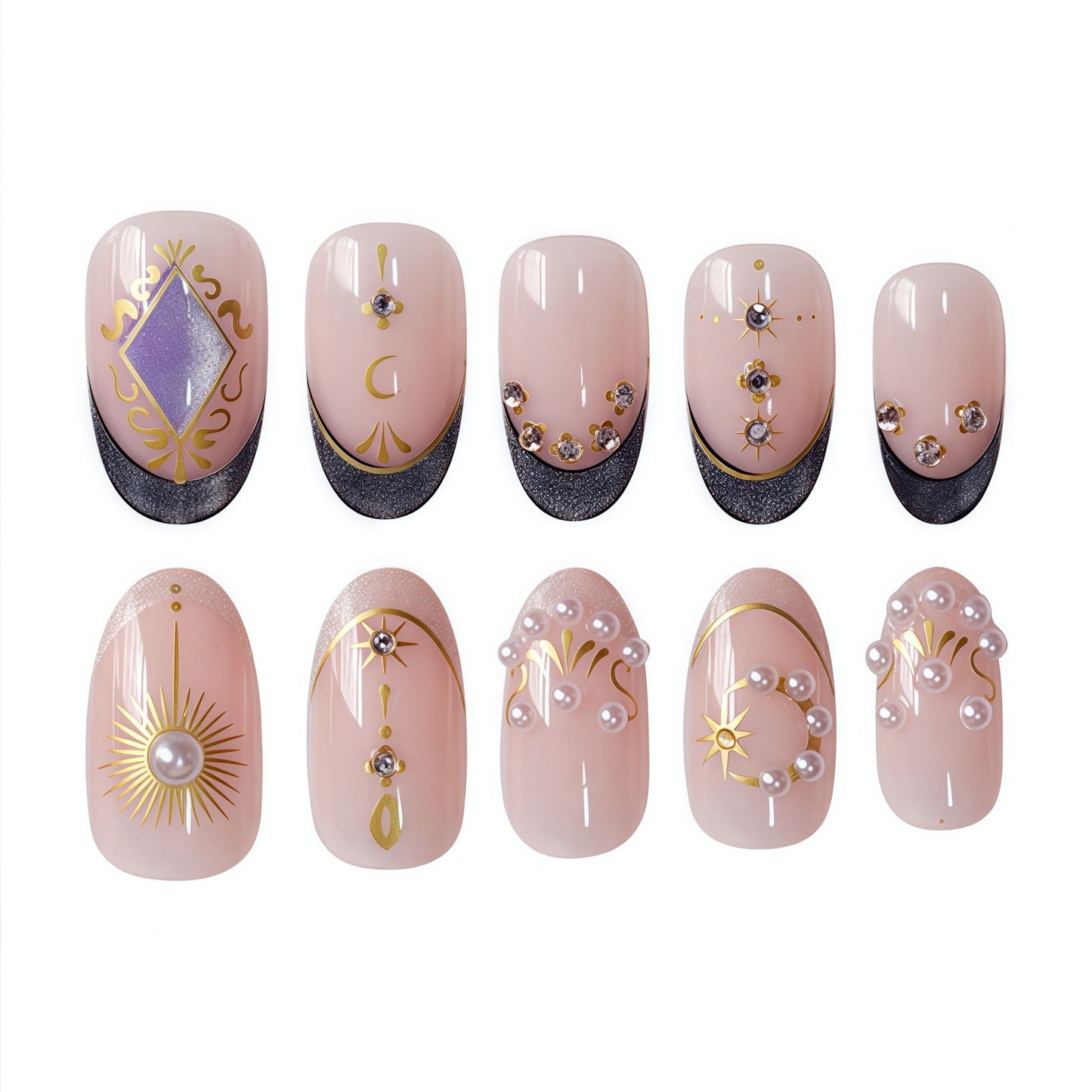 Himmlisch inspirierte dekorative Nagelkunst Brehn