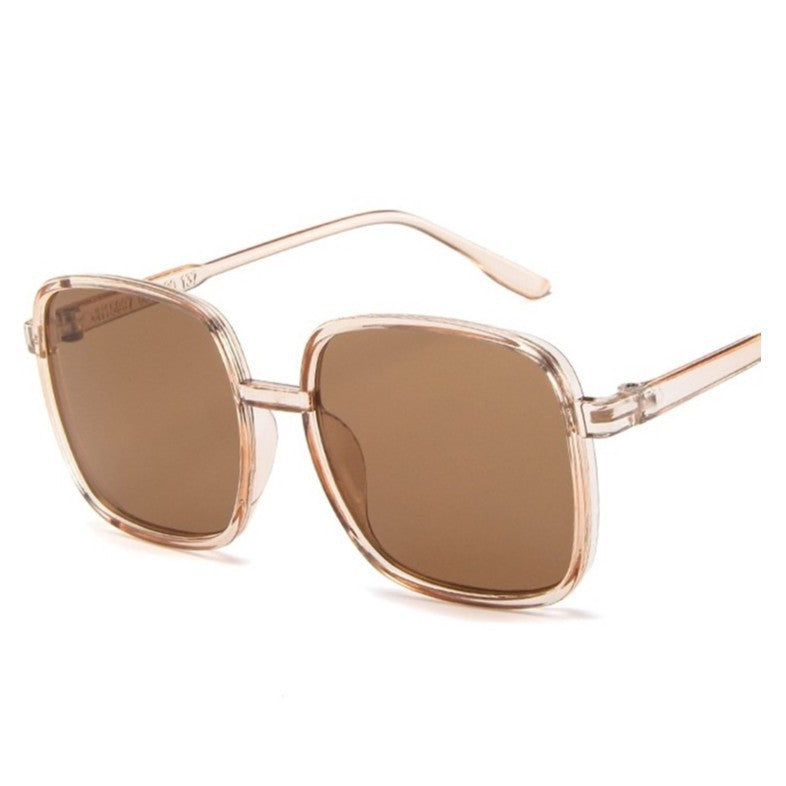 Damen quadratische Sonnenbrille mit braunen Gläsern und modischem Rahmen Brehn