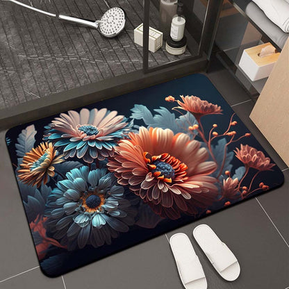 Blumenmuster Badezimmermatte