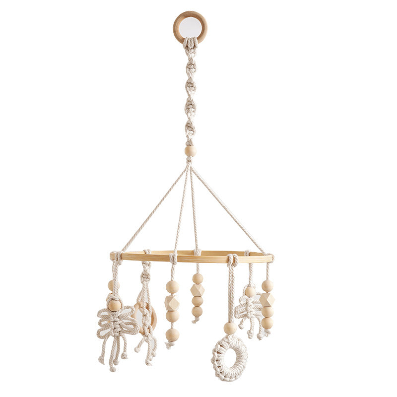 Makramee Baby Mobile mit natürlichen Perlen Brehn