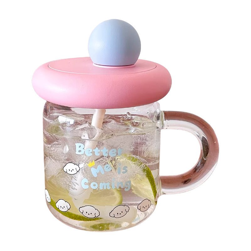 Damen Trinkglas mit Silikondeckel Brehn