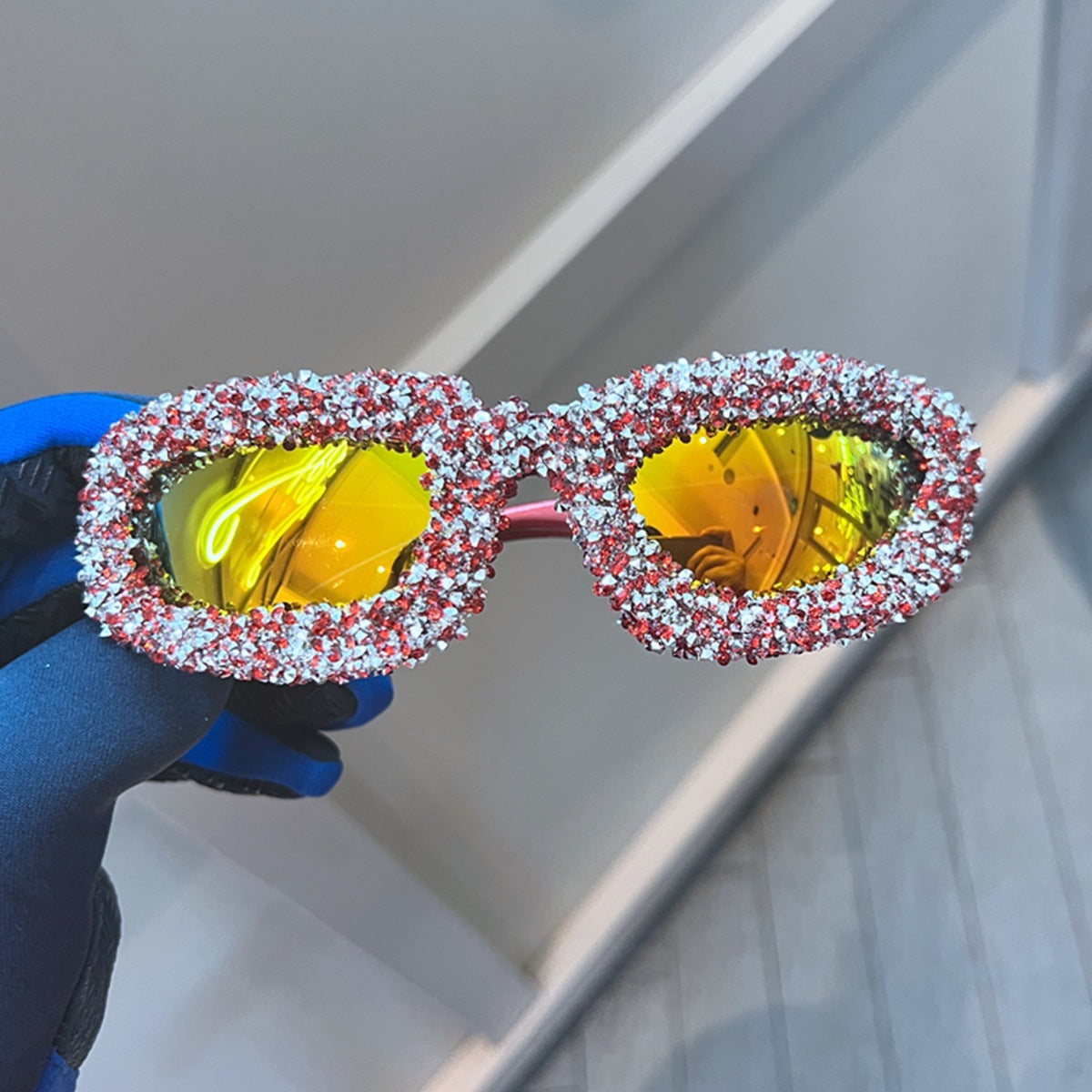 Damen Glamouröse Schmuckstein-Sonnenbrille Brehn