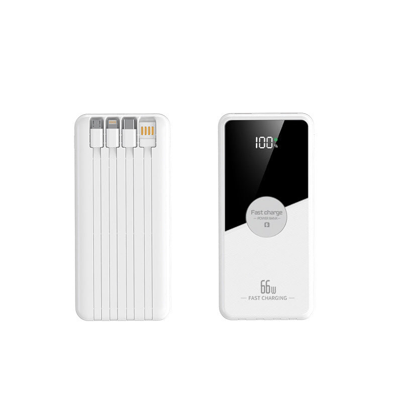 Tragbare Powerbank mit Integrierten Kabeln und Schnellladefunktion Brehn