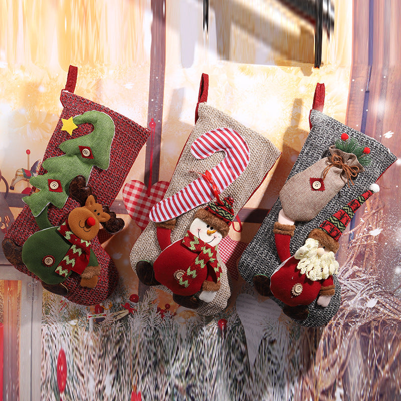 Weihnachtsstrumpf mit festlichem Gnome-Motiv Brehn