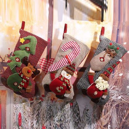 Weihnachtsstrumpf mit festlichem Gnome-Motiv Brehn