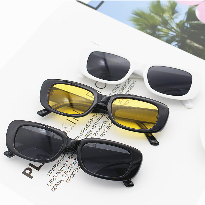 Damen modische Retro-Sonnenbrille mit rechteckigem Rahmen Brehn