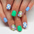Kreatives Floral Press-On Nagelkunst Set Brehn