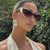 Damen extravagant geformte Sonnenbrille mit schützendem UV-Filter Brehn