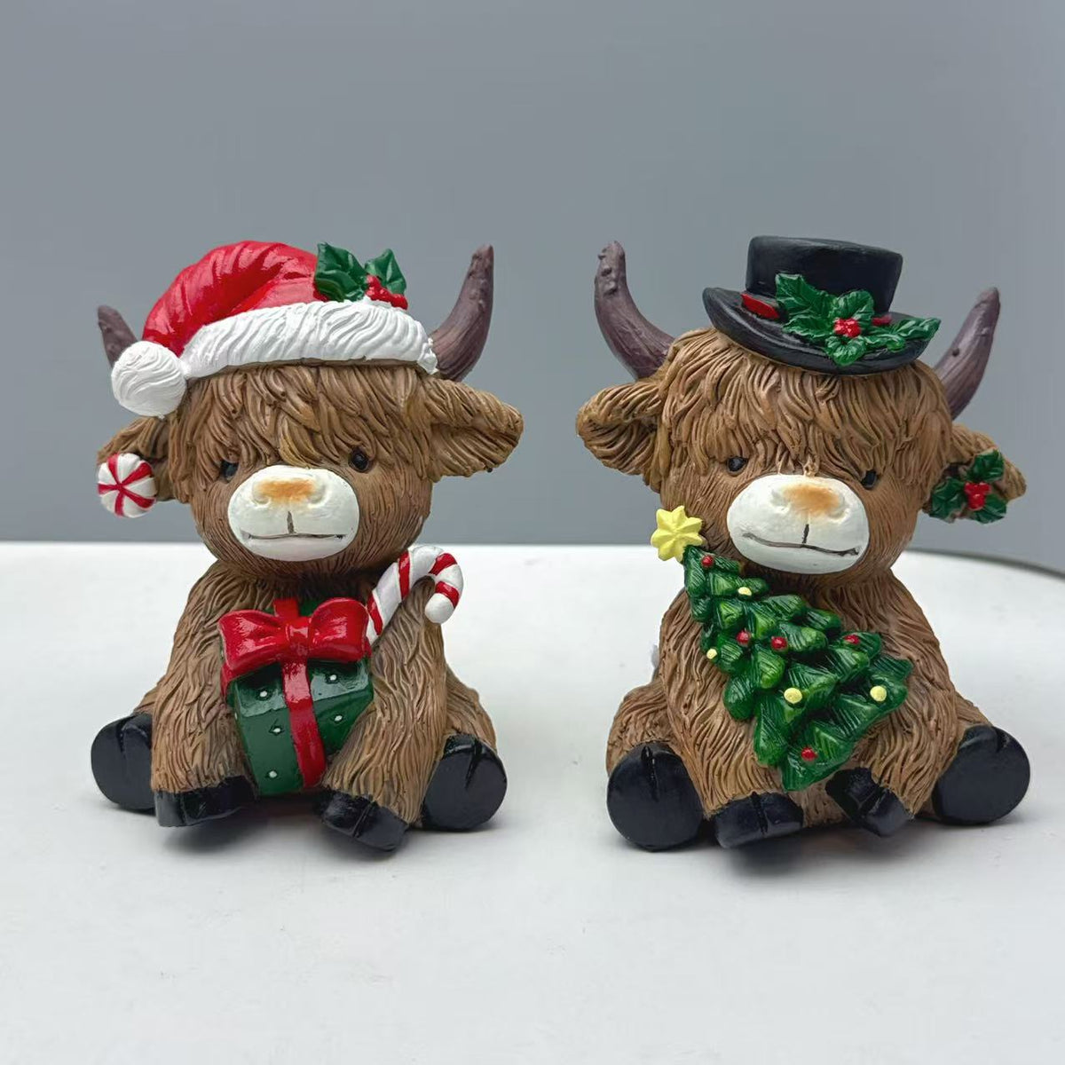 Dekorative Highland Cow Figur Brehn