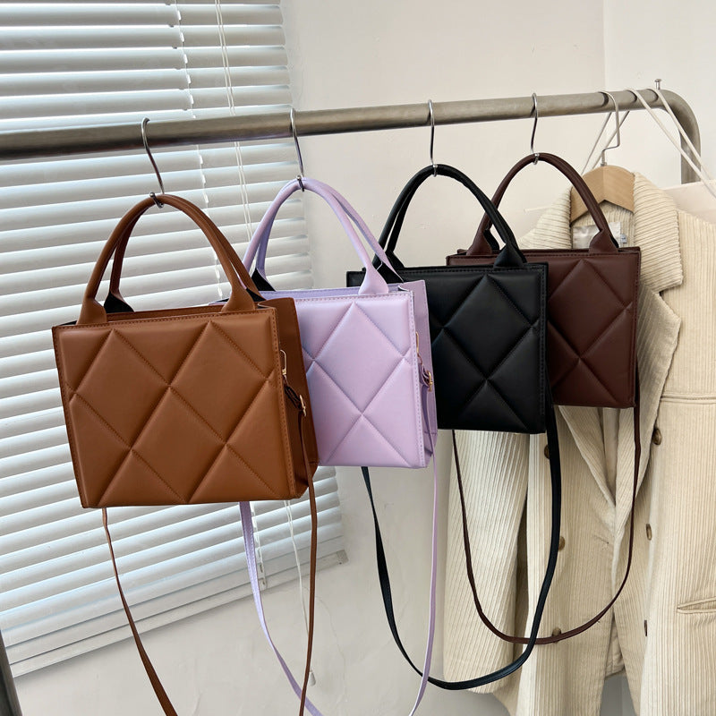 Gestepptes Leder Schulterhandtasche Brehn