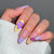 Künstliche Fingernägel mit Floralem Design und Glitzerakzenten Brehn