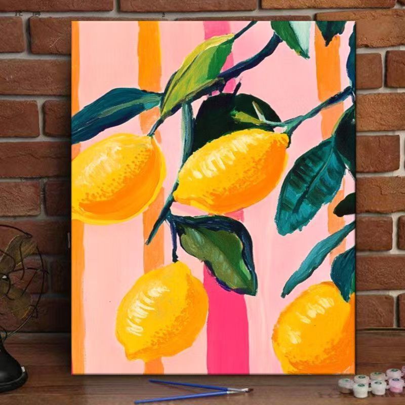 Pfirsichblüte dekorativer Leinwand-Kunstdruck Brehn