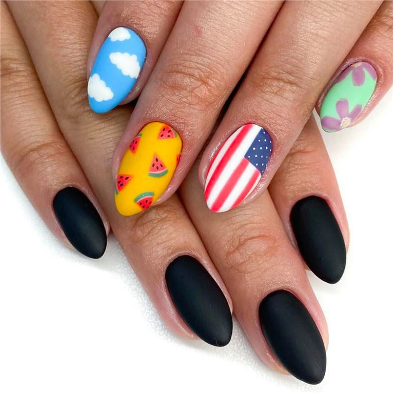 Kreative Press-On Nagelkunst Brehn