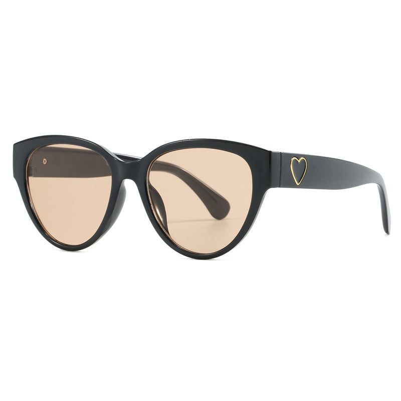 Damen Cat-Eye Sonnenbrille mit luxuriösem Leopardenmuster und charmanten Details Brehn