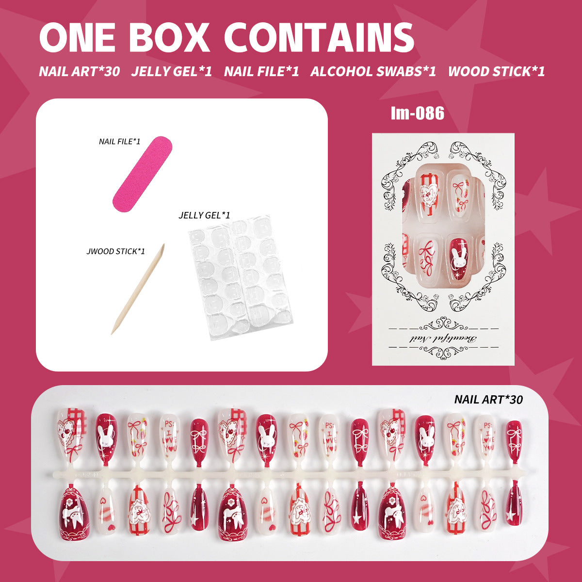 Kreatives Press-On-Nagelset