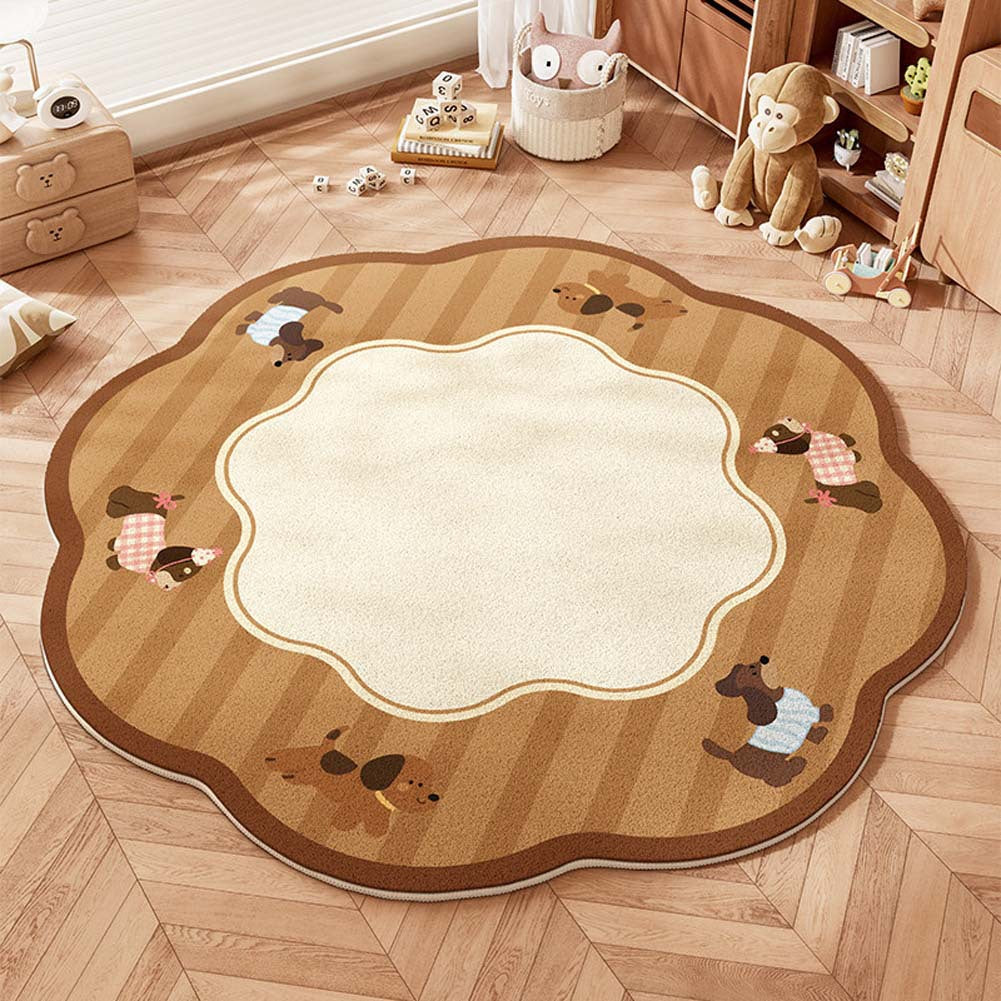 Verspielter Teppich für das Kinderzimmer