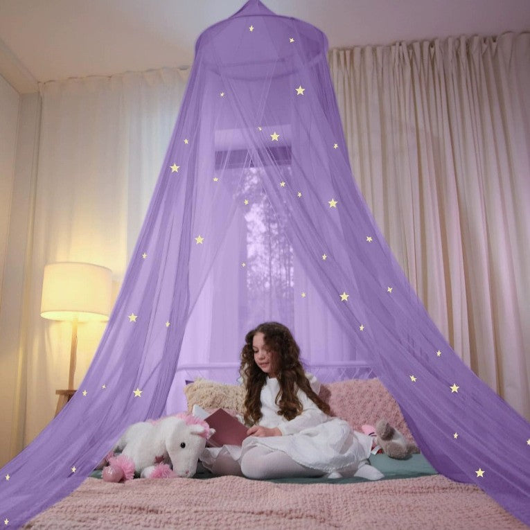 Verzauberndes Himmelbett Zelt mit LED-Lichtern Brehn