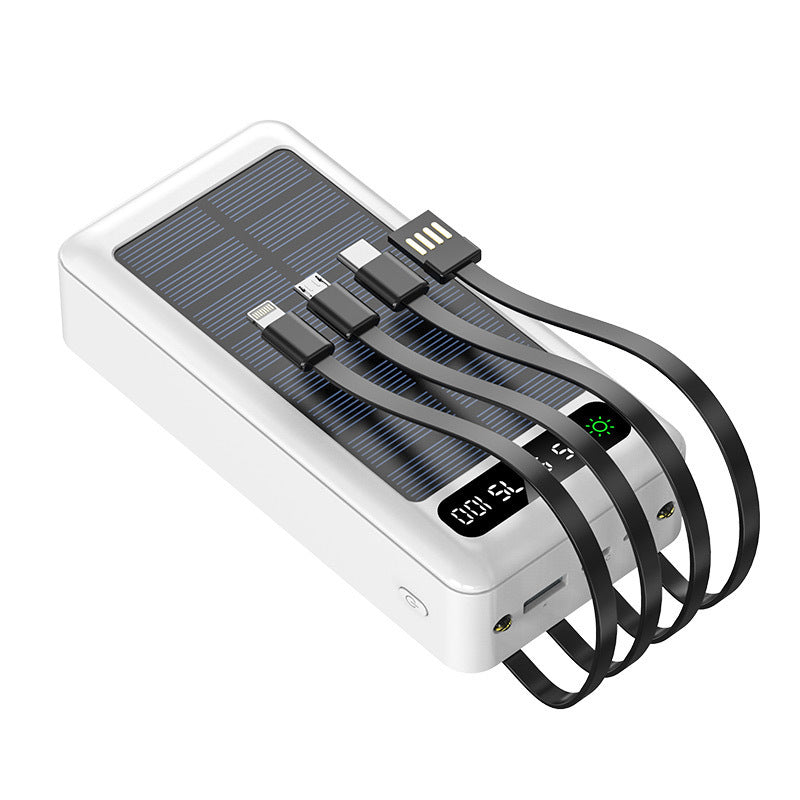 Solar Powerbank mit Multifunktionaler Ladefunktion und Integriertem LED-Display Brehn
