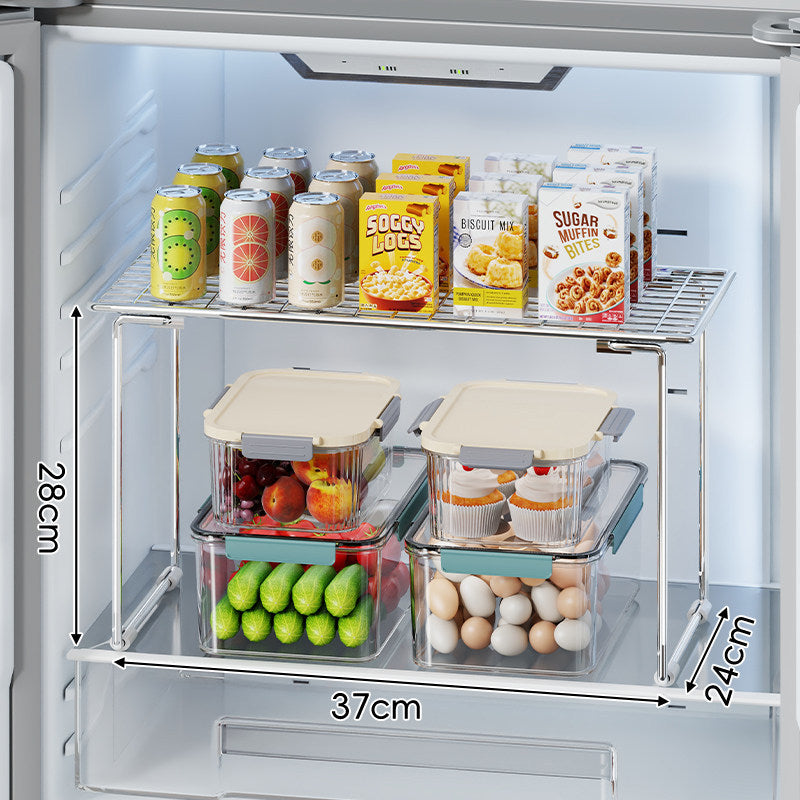 Verstellbarer erhöhter Chrom Kühlschrankregal Riser Organizer