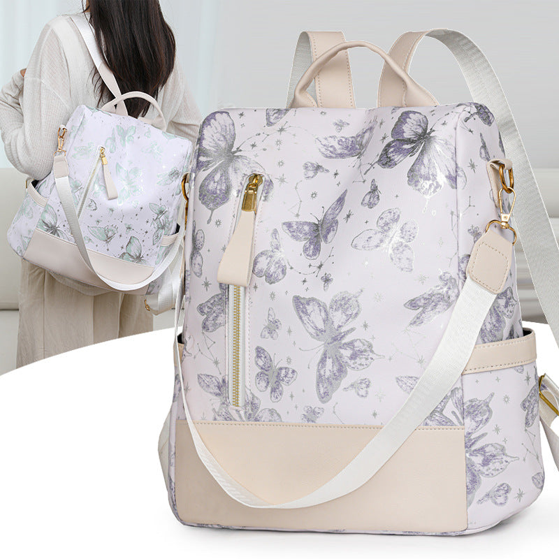 Stylische Schmetterlingsdruck Rucksack Brehn