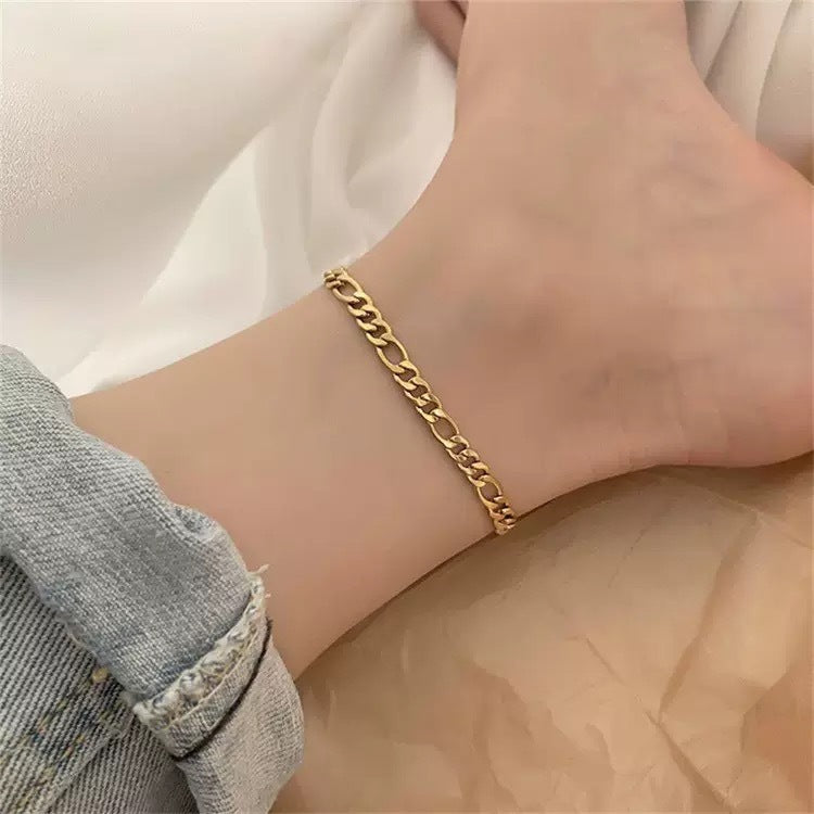Elegante Gliederkette Fußkettchen Brehn