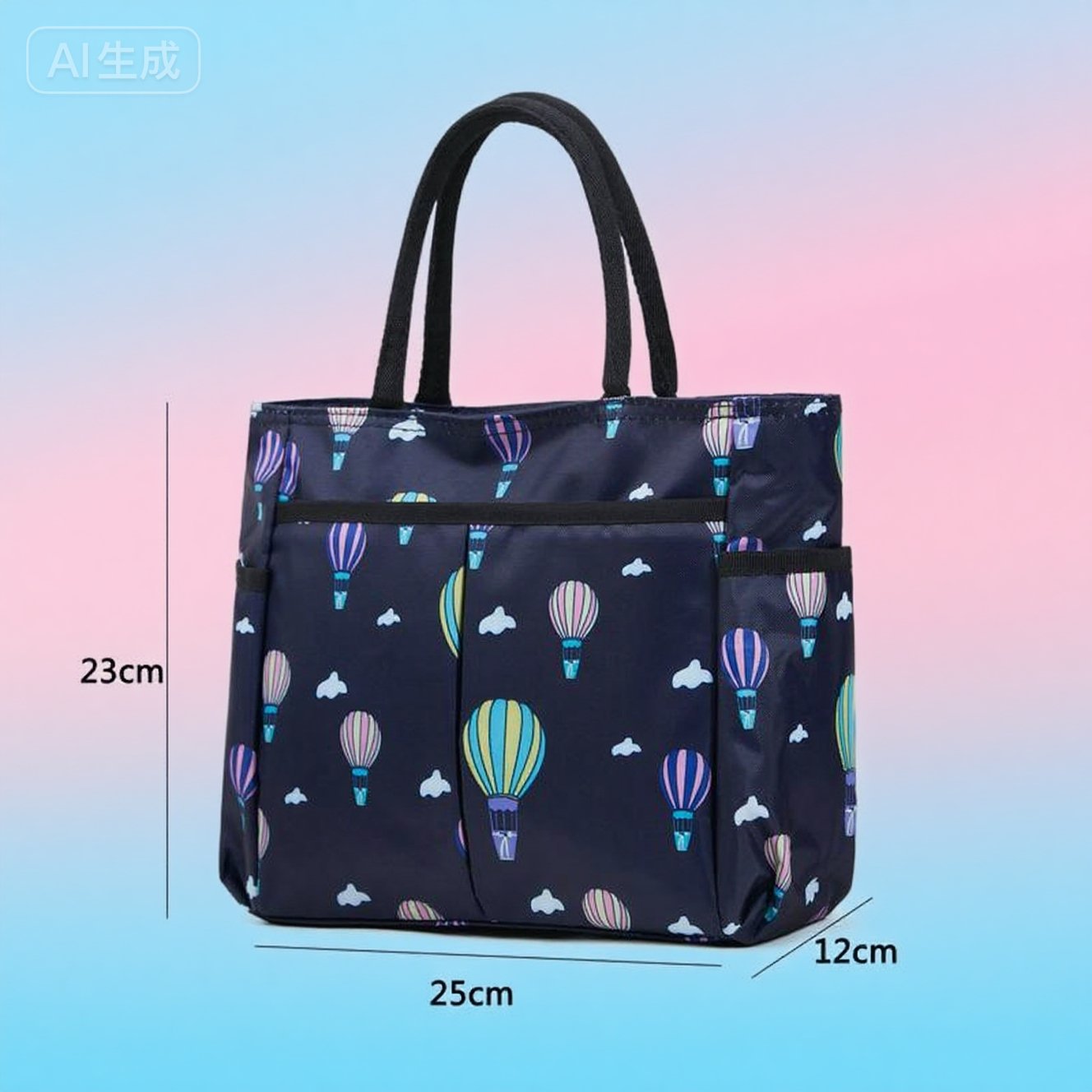 Blumenmuster Mehrfach-Taschen Einkaufsbörse Brehn
