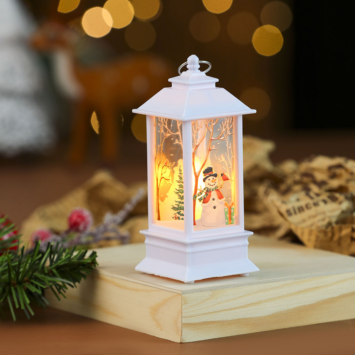 LED-beleuchtete Weihnachtslaterne Brehn