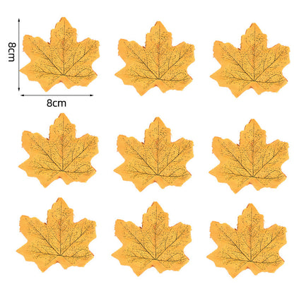 Künstliche Ahornblätter Tischdekoration aus flexiblem PU für herbstliche Gestecke