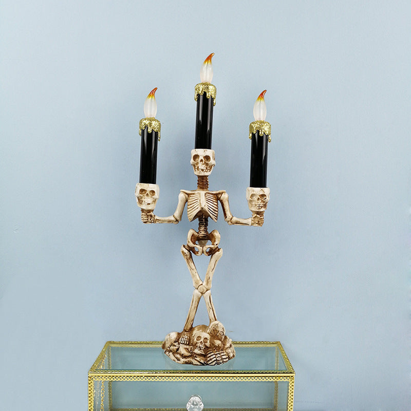 Skeleton Kerzenhalter Kandelaber Brehn