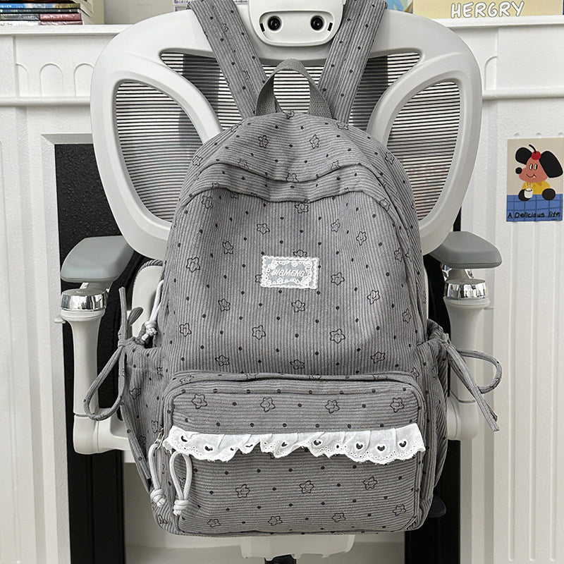 Verspielter floraler Druck Rucksack