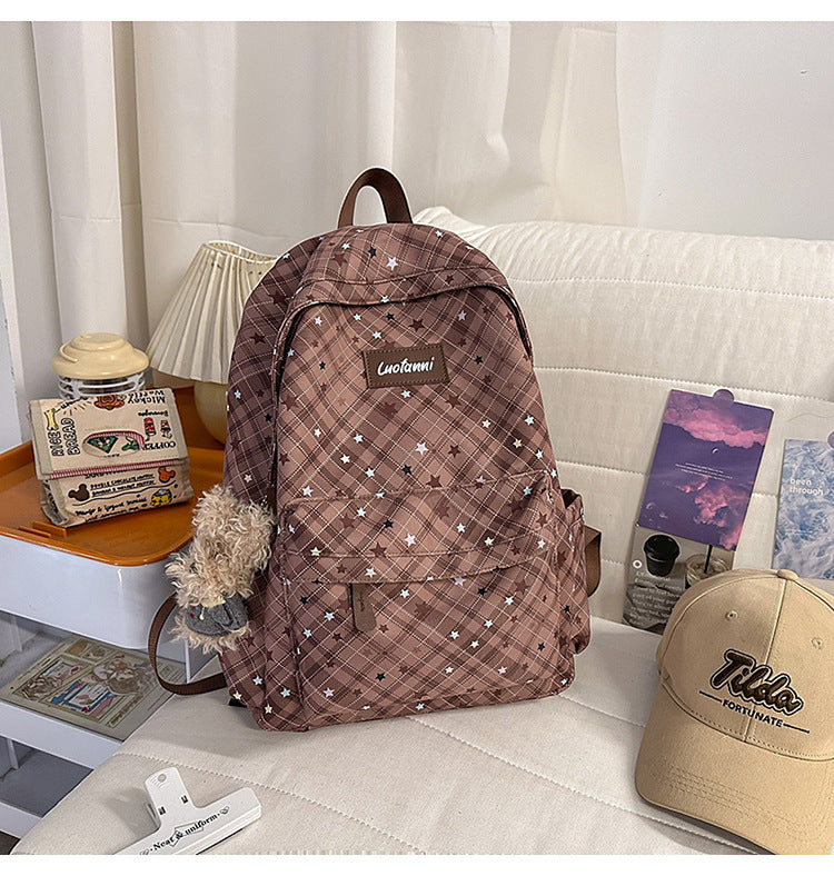 Stylische Karomuster-Rucksack Brehn