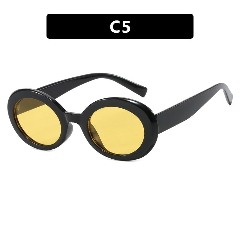 Damen runde Sonnenbrille mit elegantem Kunststoffrahmen und UV-Schutz Brehn