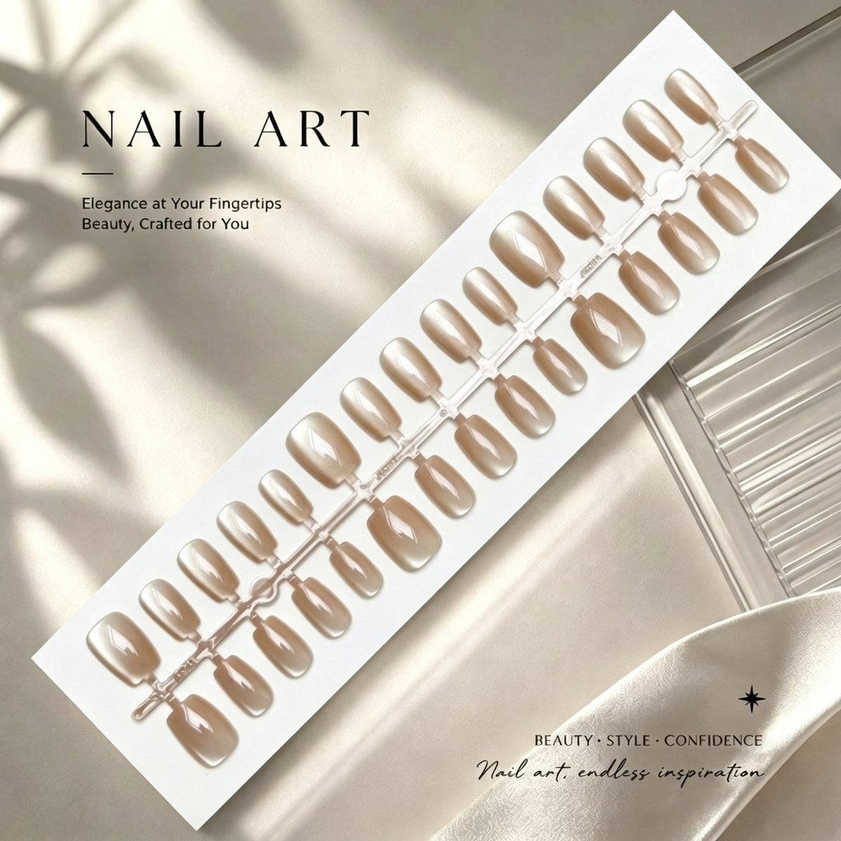 Premium Glossy Nail Art Press-On-Nägel