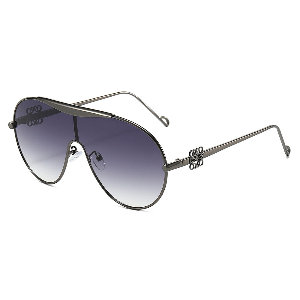 Übergroße Aviator-Sonnenbrille mit Farbverlauf-Gläsern Brehn
