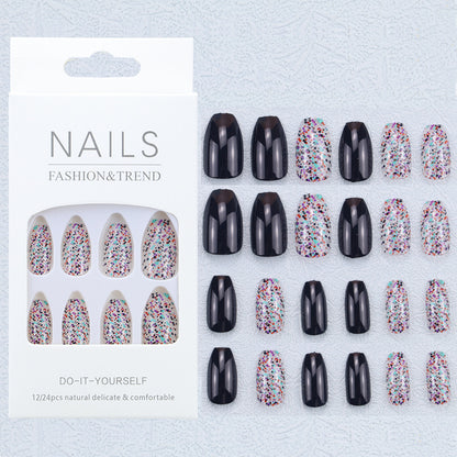 Künstlerisches Grafik Press-On Nagelset Brehn