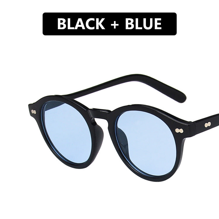 Damen extravagante runde Sonnenbrille mit leichtgewichtiger Rahmenstruktur und polarisierenden Gläsern Brehn