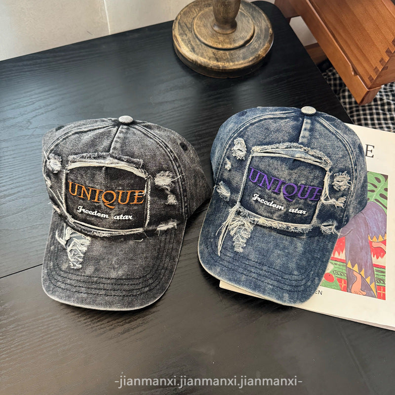 Damen Destroyed Denim Baseball Cap Brehn 1784084142