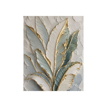 Texturiertes Blatt Leinwandkunst