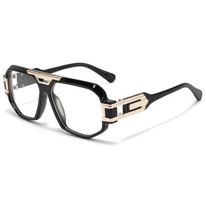 Statement Quadratrahmen Sonnenbrille mit dekorativen goldenen Akzenten Brehn