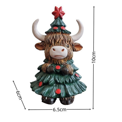 Weihnachtsdeko Figur im Hochlandrind-Design Brehn