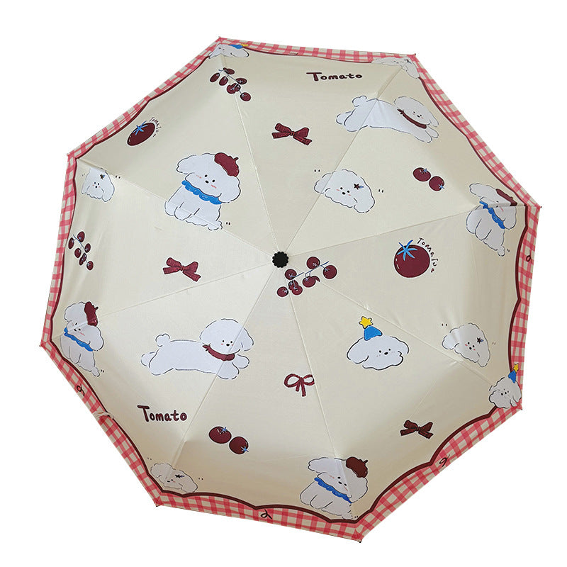 Damen Faltbarer Regenschirm mit entzückendem Tierdesign Brehn