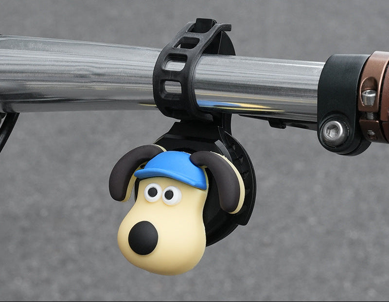 silicone cartoon dog head lenkerhorn läutwerk universal gurtmontage für e-bikes scooters Brehn